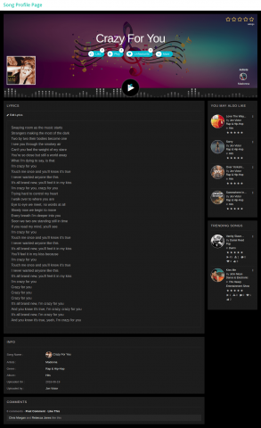 Song Profile Page