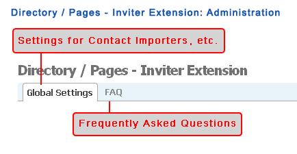 Directory / Pages - Inviter Extension: Administration