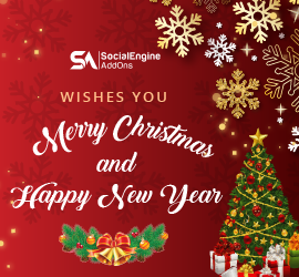 SocialEngineAddOns Wishes a Merry Christmas & Happy New Year with 20% Discount on All Purchases