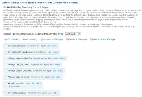 Admin: Manage Profile Types & Profile Fields (Custom Profile Fields)