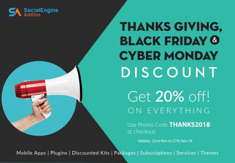 Black Friday Discount: Get 20% Off On Everything!