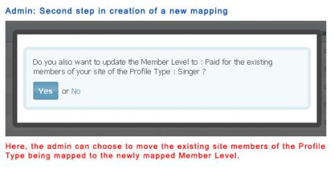Admin: Second step in creation of a new mapping