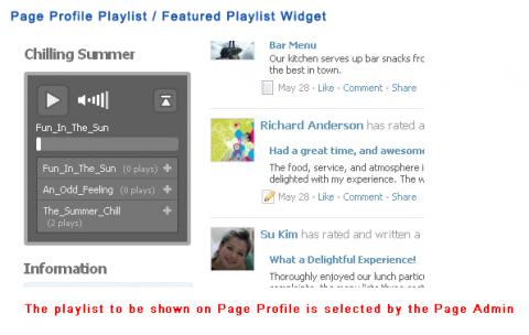 Page Profile Playlist / Featured Playlist Widget