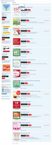 Widgetized Coupons Browse Page