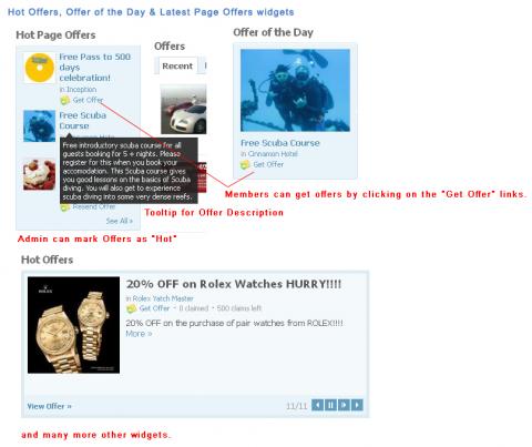 Hot Offers, Offer of the Day & Latest Page Offers widgets