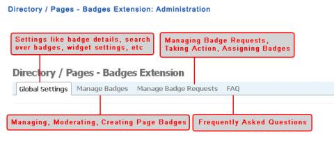 Directory / Pages - Badges Extension: Administration