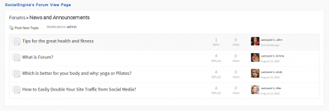 SocialEngine Forums View Page