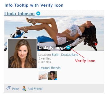 Info Tooltip with Verify Icon
