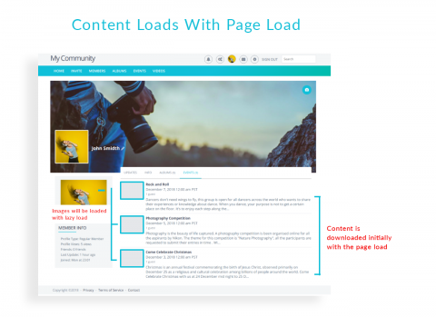 Content Loads With Page Load