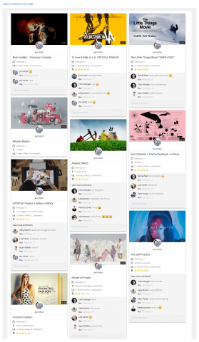 Videos Pinboard View Page