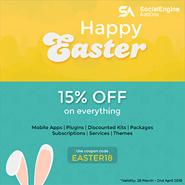 Avail 15% Easter Discount and Wishes from SocialEngineAddOns