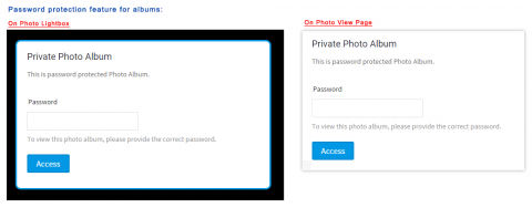 Password Protection for Photo Albums